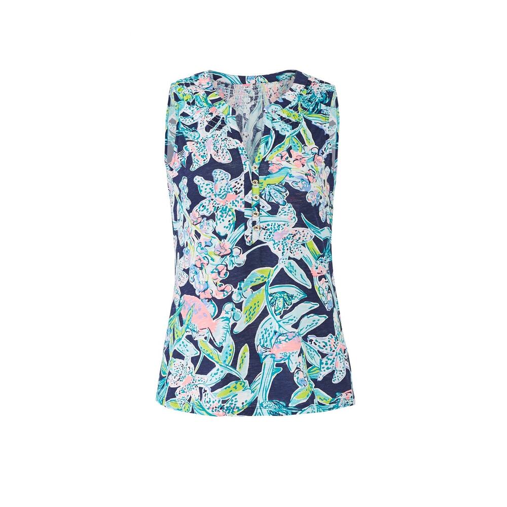 lilly pulitzer women's bright navy essie top L‎